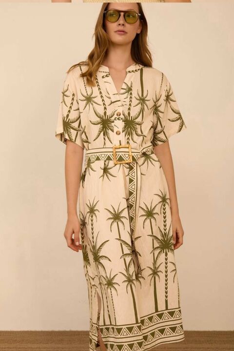 MEISÏE: VESTIDO MIDI PALMERAS