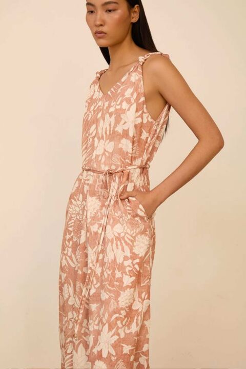 MEISÏE: VESTIDO MIDI ESTAMPADO