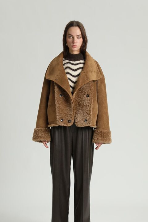 SEE U SOON: ABRIGO SHERPA REVERSIBLE