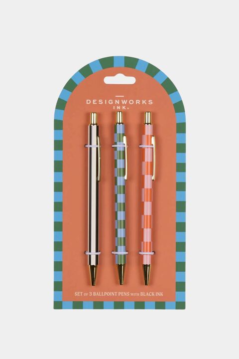 JUEGO DE 3 BOLÍGRAFOS: NARANJA