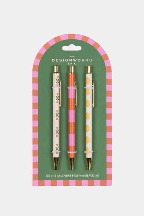 JUEGO DE 3 BOLÍGRAFOS: VERDE