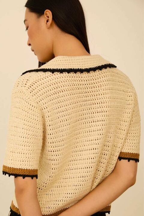 MEISÏE: POLO DE PUNTO CALADO NEGRO - 3-a6523.jpg