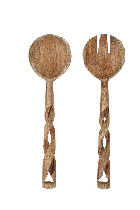 SET DE CUCHARA Y TENEDOR MADERA