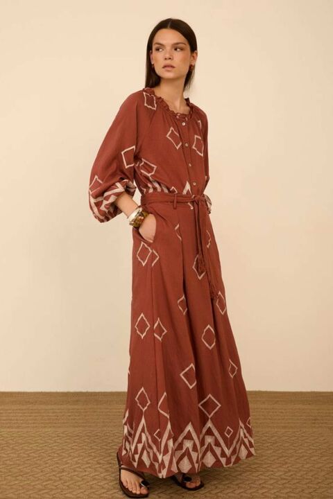 MEISÏE: FALDA LARGA CON BORDADO