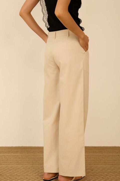 MEISÏE: PANTALÓN PALAZZO HEBILLA BEIGE - 7-4bf37.jpg