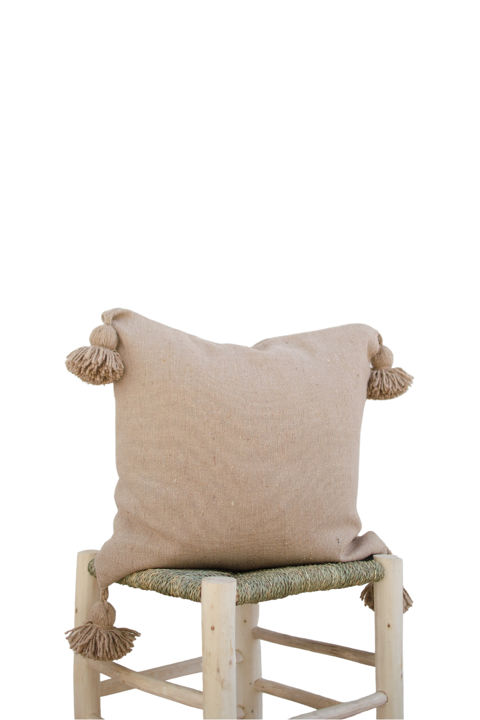 Funda cojín Pom Pom Camel