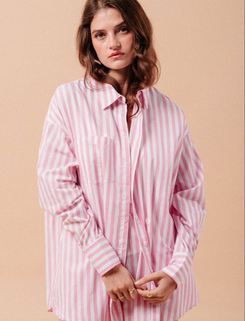 NEW GRACE & MILA: CAMISA MONTREUIL ROSE