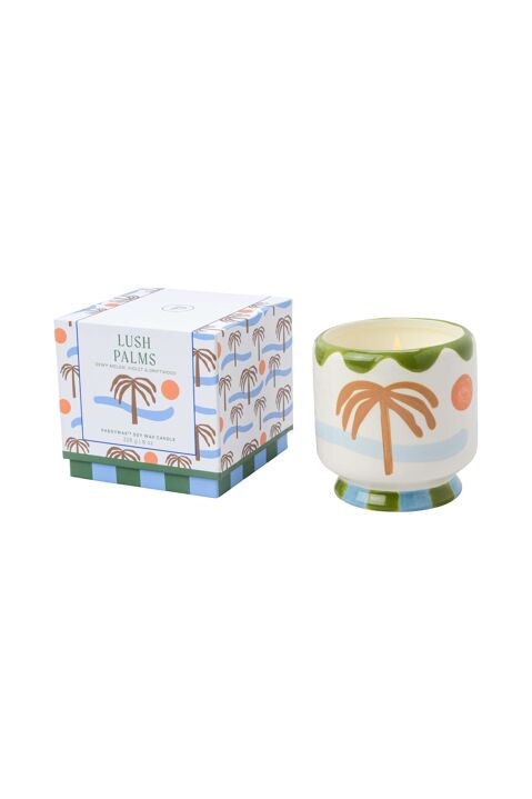 VELA DE CERÁMICA: LUSH PALMS