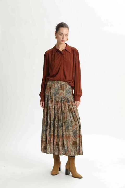 SEE U SOON: FALDA PERLA ESTAMPADA