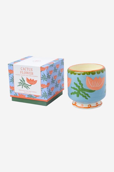 VELA CERÁMICA FLOR DE CACTUS