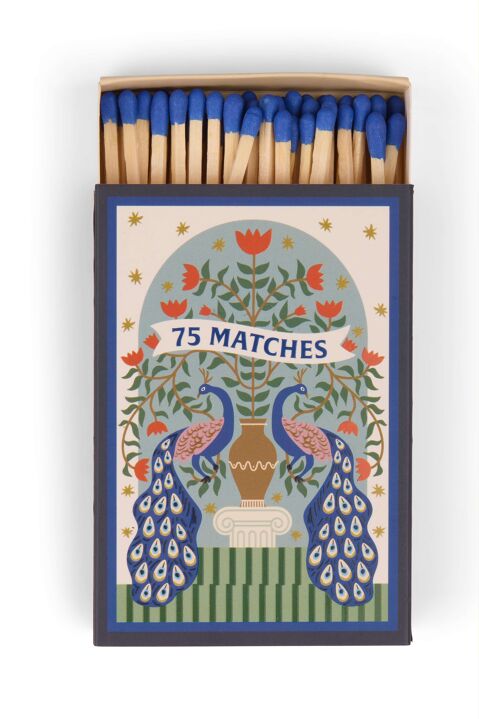 CAJA DE 75 CERILLAS : PEACOCK