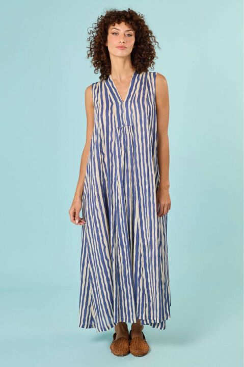 VESTIDO KARMA AZUL SIN MANGAS