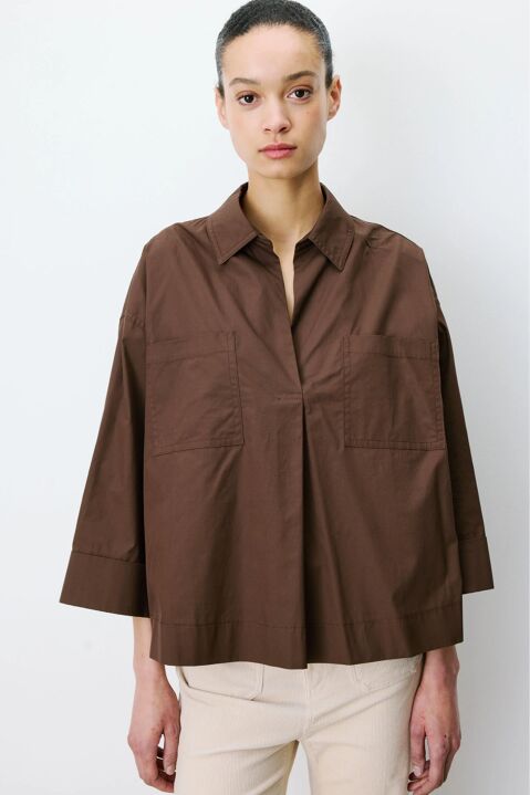 GRACE & MILA: BLUSA DE ALGODÓN DE MANGA ANCHA