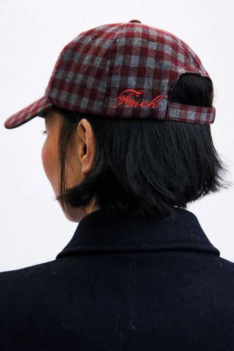 FRNCH: GORRA OZE CUADROS BURDEOS - casa-gokotta-60b7c.jpg