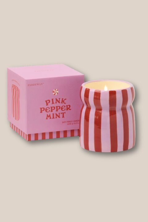 VELA CERÁMICA CABANA : PINK PEPPER MINT