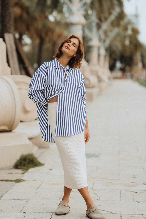 GRACE & MILA: CAMISA MARINERA RAYAS AZUL