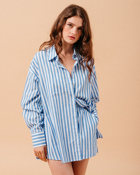 NEW GRACE & MILA: CAMISA MONTREUIL BLEU