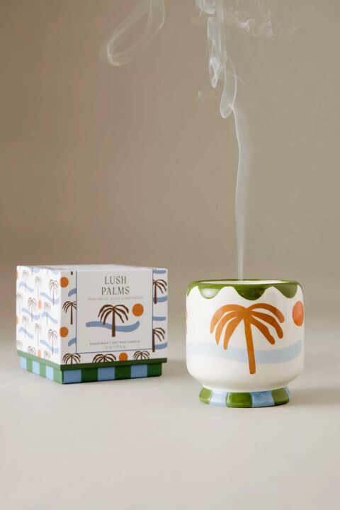 VELA DE CERÁMICA: LUSH PALMS